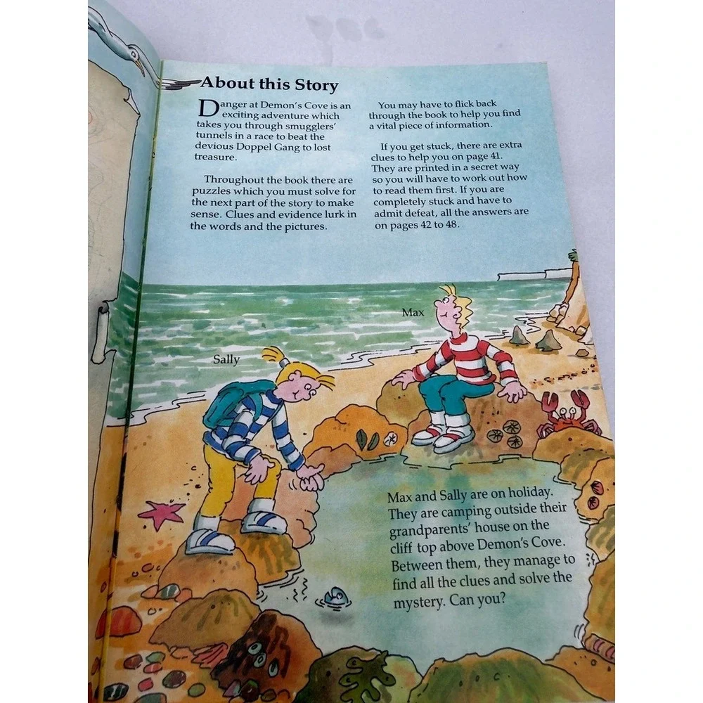 Second Usborne Book of Puzzle Adventures Stories VTG 1990 Paperback ACCEPTABLE